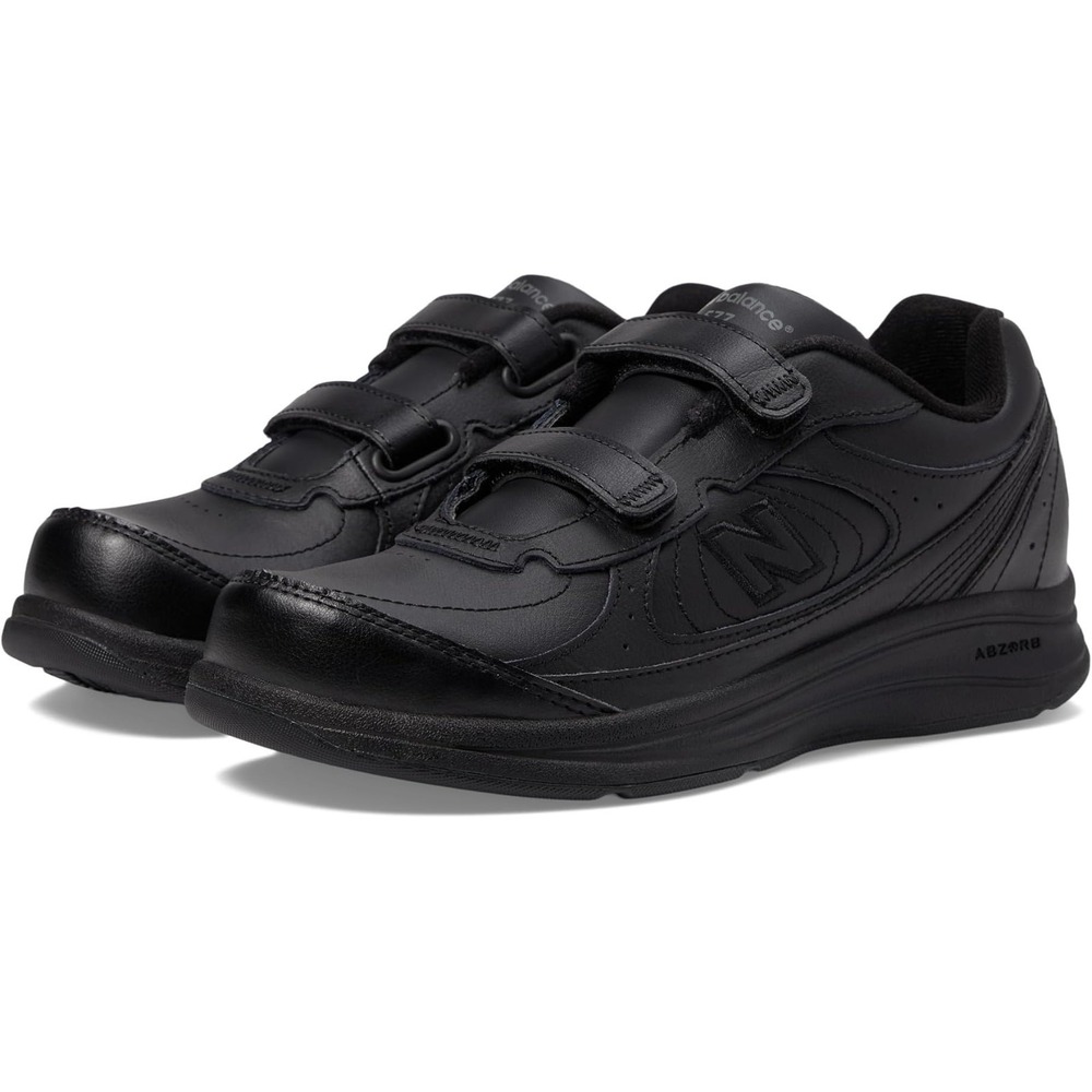 New Balance® (Women's 10 B) WW577 Hook & Loop Sneakers in Black/Black